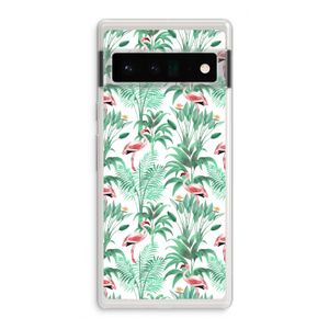 Flamingo bladeren: Google Pixel 6 Pro Transparant Hoesje