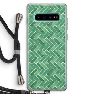Moroccan tiles 2: Samsung Galaxy S10 Plus Transparant Hoesje met koord