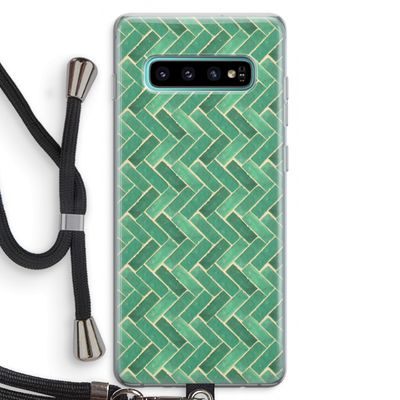 Moroccan tiles 2: Samsung Galaxy S10 Plus Transparant Hoesje met koord