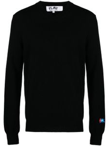 Comme Des Garçons Play pull en laine à patch logo - Noir