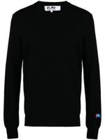 Comme Des Garçons Play pull en laine à patch logo - Noir