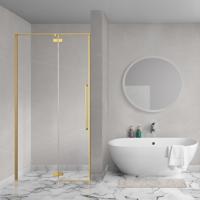 Aqua Vista Oria Linea nisdeur - 70x200cm - incl. montageset - Geborsteld goud SW1209623/SW1186316