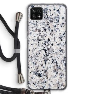 Gespikkelde marmer: Samsung Galaxy A22 5G Transparant Hoesje met koord