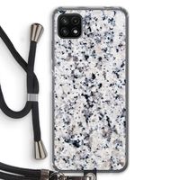 Gespikkelde marmer: Samsung Galaxy A22 5G Transparant Hoesje met koord