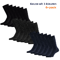 Apollo Sokken Basic Bamboo Antraciet Melange 6-pack-35/38