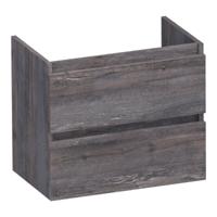 Brauer Joy - Onderkast Ondiep - 60 cm - met 2 Softclose Lades Greeploos en 1 Sifon Uitsparing - Driftwood