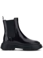 Hogan patent-leather Chelsea boots - Noir