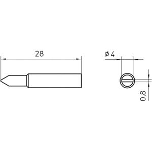 Weller XNT D Soldeerpunt Beitelvorm Grootte soldeerpunt 4 mm Inhoud: 1 stuk(s)