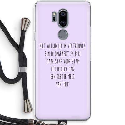 Zelfvertrouwen: LG G7 Thinq Transparant Hoesje met koord