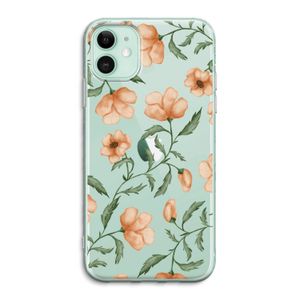 Peachy flowers: iPhone 11 Transparant Hoesje