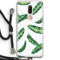 Lange bladeren: OnePlus 6 Transparant Hoesje met koord