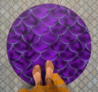 Vinyl vloerkleed rond 3d zeemeerminnen schubben