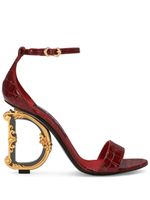 Dolce & Gabbana sandales en cuir à talon sculpté - Rouge - thumbnail