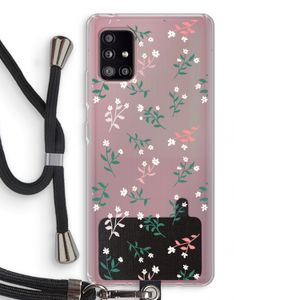 Small white flowers: Samsung Galaxy A51 5G Transparant Hoesje met koord