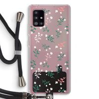 Small white flowers: Samsung Galaxy A51 5G Transparant Hoesje met koord