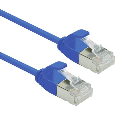 ROLINE F/UTP DataCenter Patchkabel Cat.6A (Class EA), LSOH, extra dun, blauw, 1 m