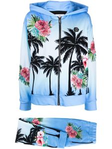 Philipp Plein survêtement à imprimé Hawaii - Bleu