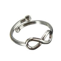 Acht ontwerp eenvoudige gelukkige metalen teen ring Beach sieraden voor vrouwen (zilver)