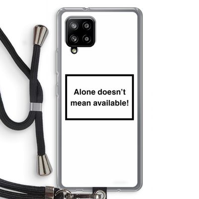 Alone: Samsung Galaxy A42 5G Transparant Hoesje met koord