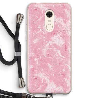Abstract Painting Pink: Xiaomi Redmi 5 Transparant Hoesje met koord