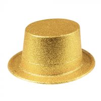 Hoge hoed goud glitter pvc