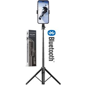 BS® Selfiestick Tripod Pro – Camera statief – 162 cm – Geschikt voor iPhone Samsung Gopro