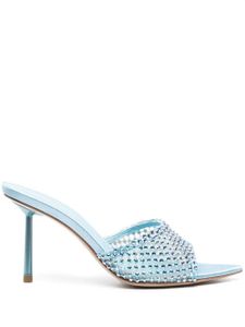 Le Silla mules Gilda 100 mm à strass - Bleu