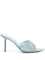 Le Silla mules Gilda 100 mm à strass - Bleu - thumbnail