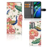 Telefoonhoesje | Met pasjeshouder | voor Nokia G42 Pink Peacock