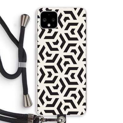 Crazy pattern: Pixel 4 XL Transparant Hoesje met koord