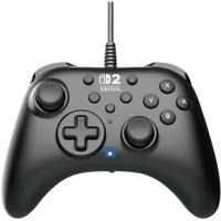 Controller cablato - HORI - Horipad - Nintendo Switch e Switch 2 - Pulsante Nintendo C - Pulsanti posteriori programmabili - Nero