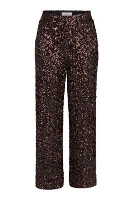 Talia sequins trousers - espresso - 13346