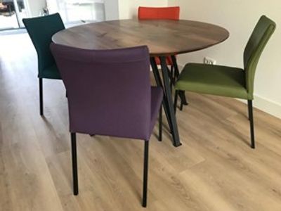 Set van 4 leren eetkamerstoelen - diverse kleuren leer - Echt leer, Modern, ontdek de vele Leersoorten en Kleuren bij ShopX