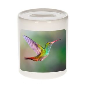 Foto kolibrie vogel spaarpot 9 cm - Cadeau vogels liefhebber   -