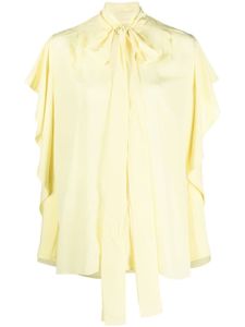 Del Core blouse en soie à volants - Jaune