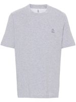 Brunello Cucinelli t-shirt à logo imprimé - Gris - thumbnail