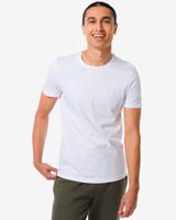 HEMA Heren T-shirt Regular Fit O-hals - 2 Stuks Wit (wit) - thumbnail