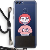 Hartje: Huawei P Smart (2018) Transparant Hoesje met koord