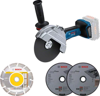 Bosch Blauw GWS 18V-180 P | accu haakse slijper | 180 mm | excl. accu&apos;s en lader - 06019H6L01