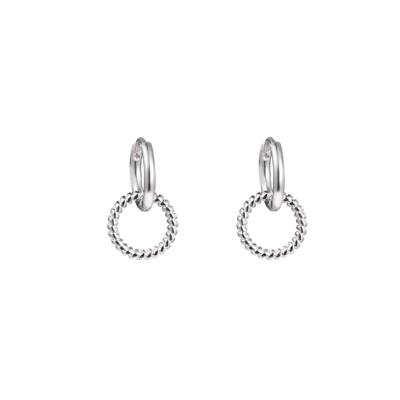 Go Dutch Label Oorringen Dubbel Gedraaid Zilver