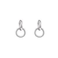Go Dutch Label Oorringen Dubbel Gedraaid Zilver