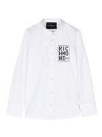 John Richmond Junior chemise en coton à logo imprimé - Blanc - thumbnail