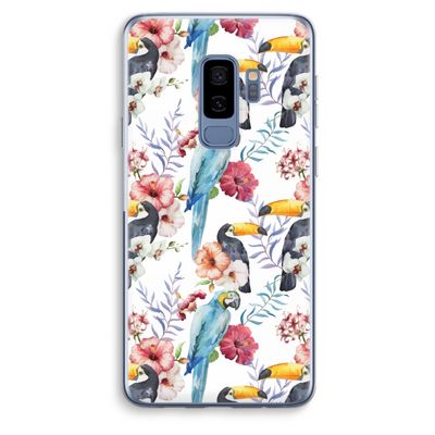 Bloemen tukan: Samsung Galaxy S9 Plus Transparant Hoesje
