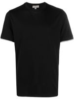 Canali t-shirt en coton à col rond - Noir