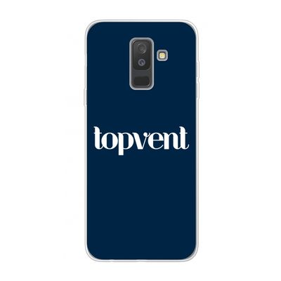 Topvent Navy: Samsung Galaxy A6 Plus (2018) Transparant Hoesje