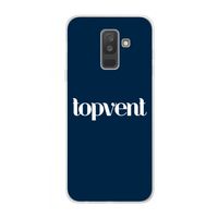 Topvent Navy: Samsung Galaxy A6 Plus (2018) Transparant Hoesje