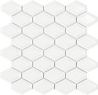 Mozaïek tegels Honingraat Wit Glans 25,9x25 - Hexagon Wand en vloer Geglazuurde porseleinen steengoed