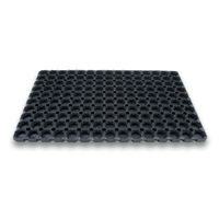 1x Rubberen deurmatten/schoonloopmatten zwart 40 x 60 cm rechthoekig   -