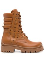 MCM bottines Visetos 40 mm à motif monogrammé - Marron