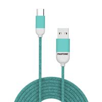 Celly - USB-Kabel Type-C, 1,5 meter, Groen - Rubber - Celly Pantone - thumbnail